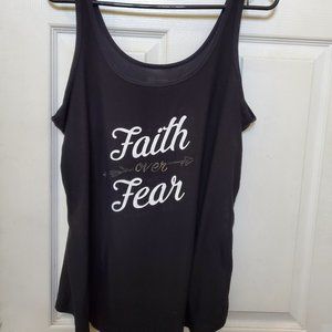 Tank top "faith over fear"
